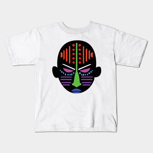 African Mask Kids T-Shirt by Amaze